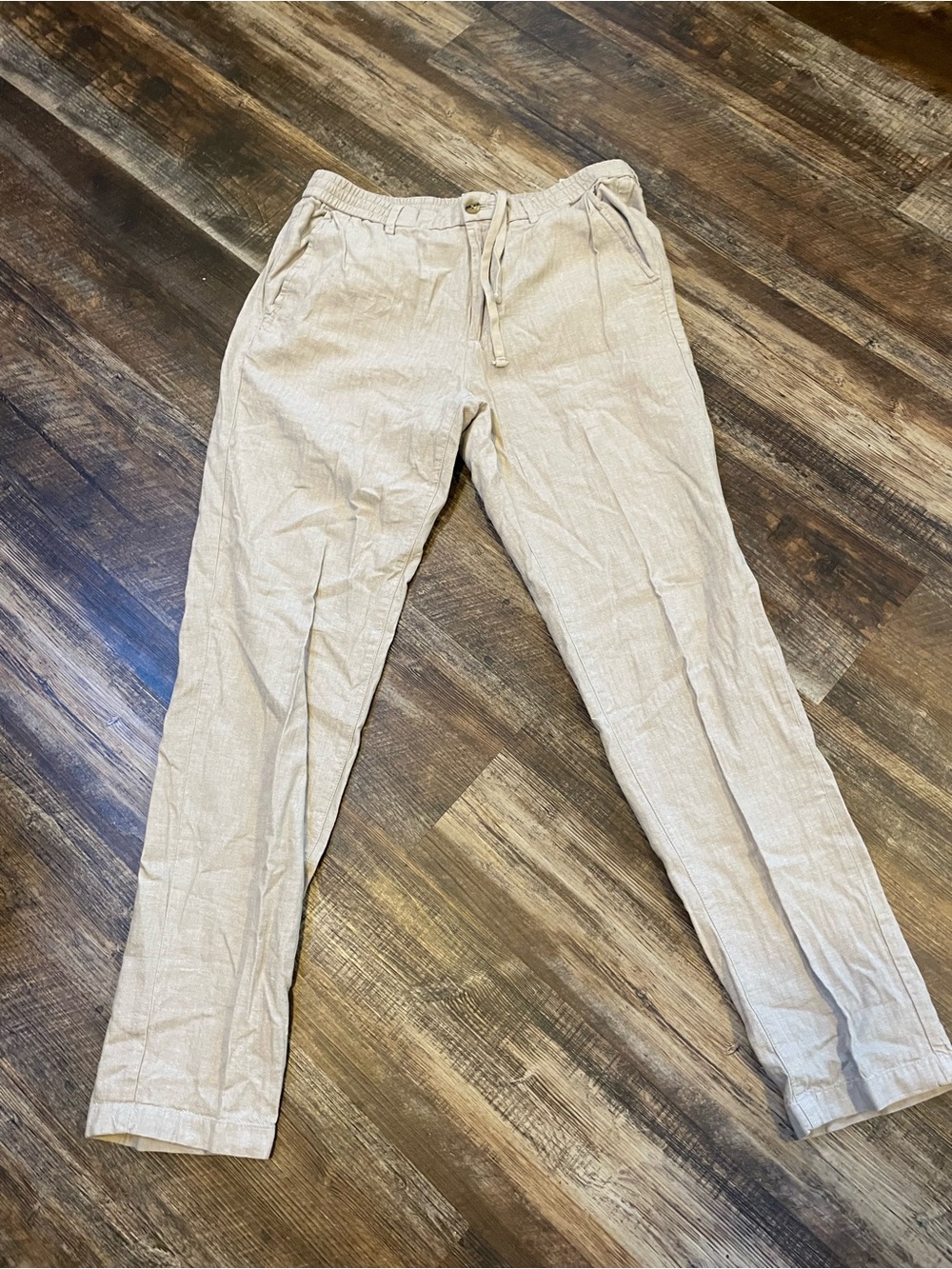 Banana Republic Men's Drawstring Chinos in Light Khaki